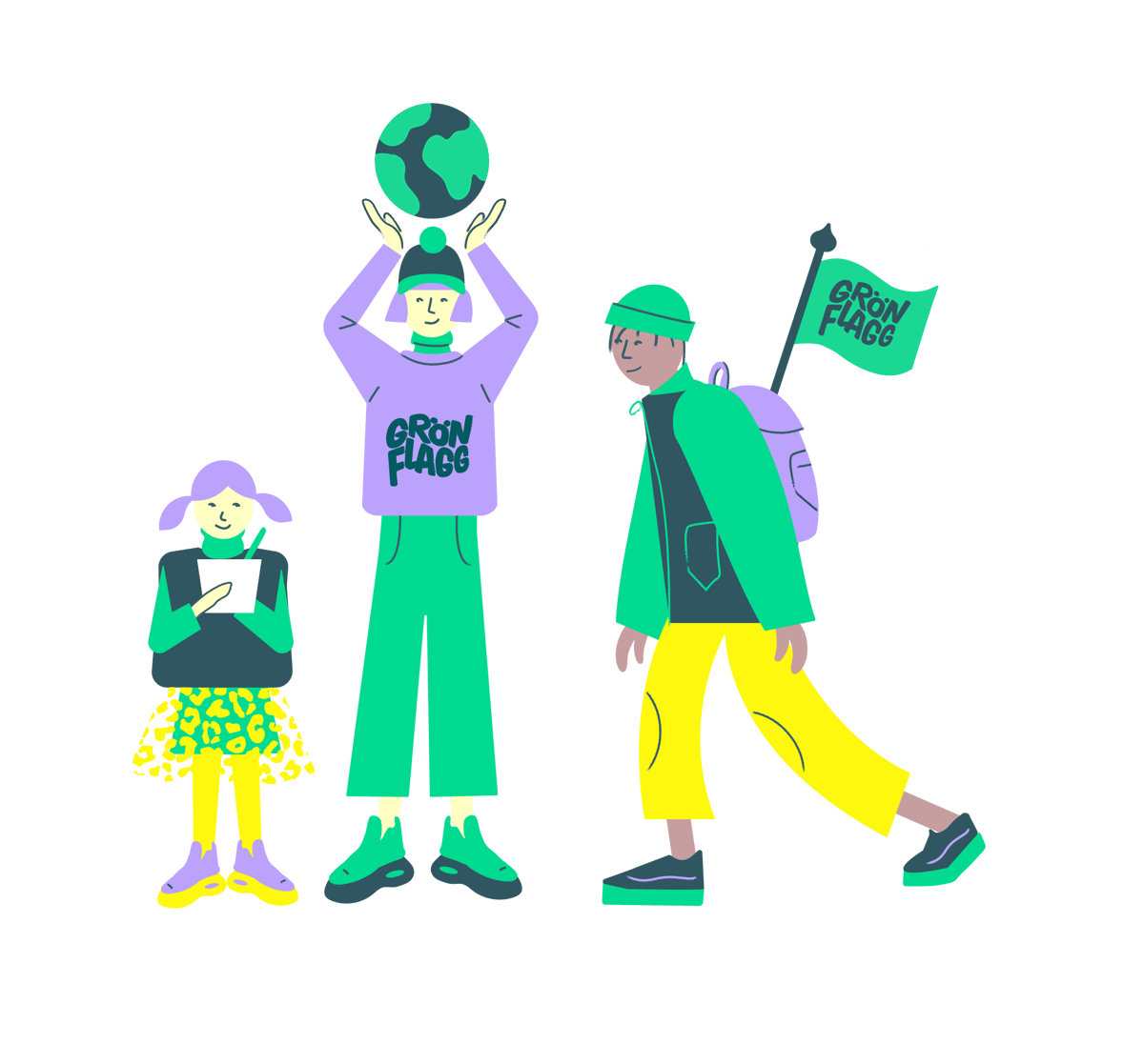 Gruppillustration barn