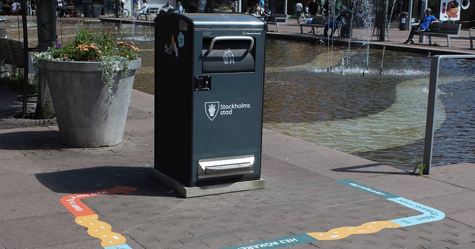 Papperskorg i Stockholm